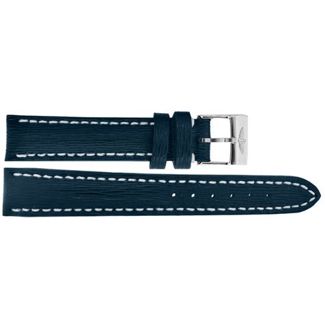 breitling 16mm dark blue calfskin leather strap|breitling titanium watch band.